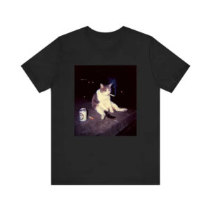 Cigaratte Smoking Cat Funny Cat Meme T shirt 3