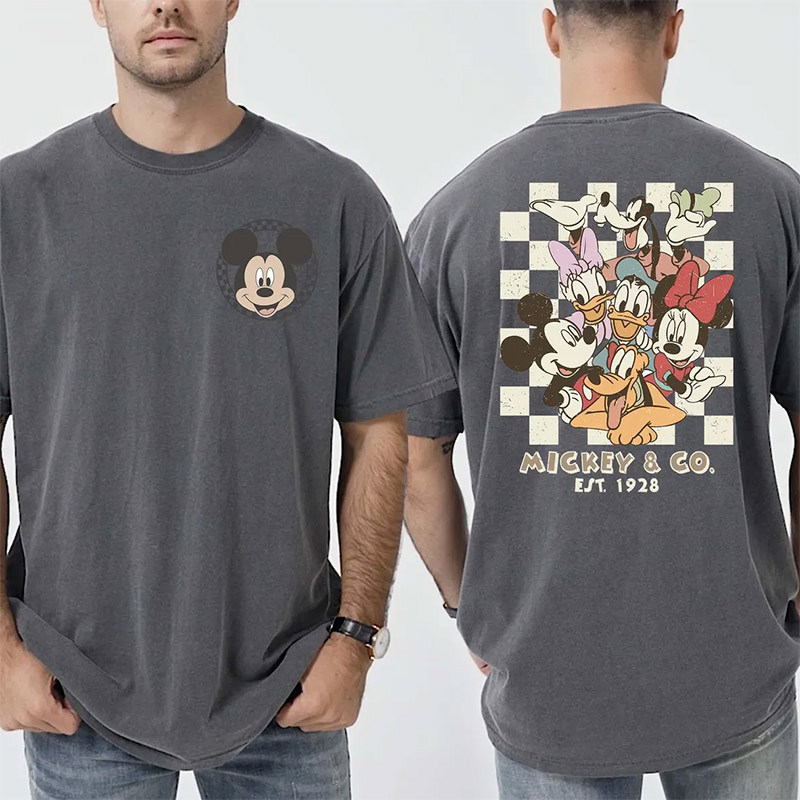 Custom Characters Classic Disney Mickey & Co 1928 Comfort Colors T-shirt Custom Characters Classic Disney Mickey & Co 1928 Comfort Colors T-shirt