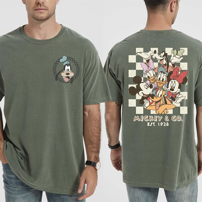 Custom Characters Classic Disney Mickey & Co 1928 Comfort Colors T-shirt Custom Characters Classic Disney Mickey & Co 1928 Comfort Colors T-shirt