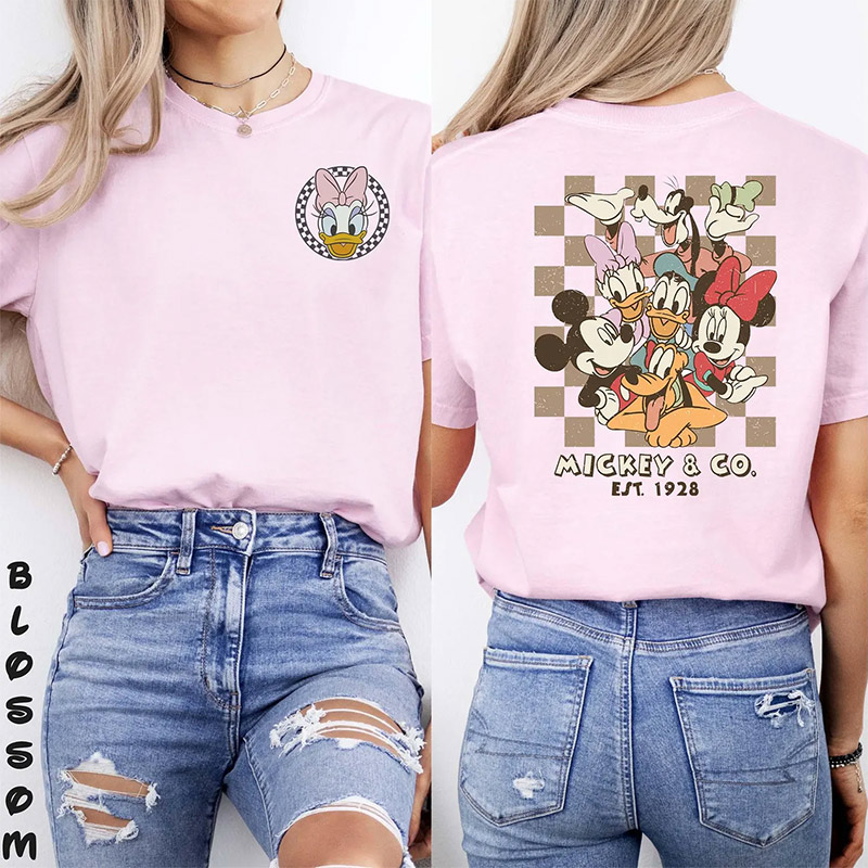 Custom Characters Classic Disney Mickey & Co 1928 Comfort Colors T-shirt Custom Characters Classic Disney Mickey & Co 1928 Comfort Colors T-shirt