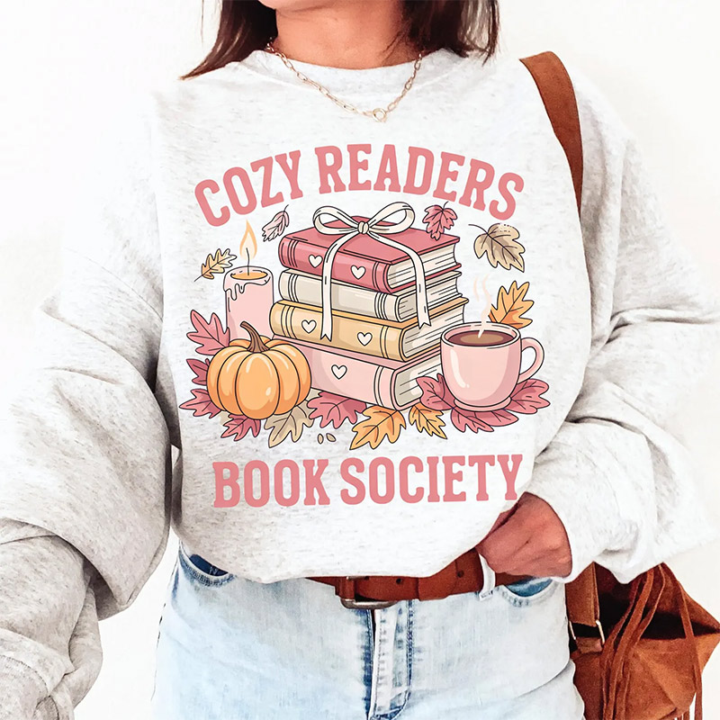 Cozy Readers Book Society Halloween Book Time T-shirt Cozy Readers Book Society Halloween Book Time T-shirt