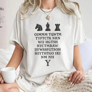 Cryptic Chess Puzzle Oimmm Funny Chess T shirt 1