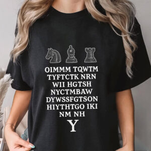 Cryptic Chess Puzzle Oimmm Funny Chess T shirt