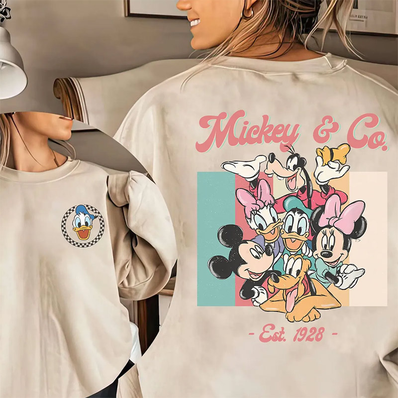 Custom Characters Mickey And Co Est 1928 Vintage Tee Custom Characters Mickey And Co Est 1928 Vintage Tee