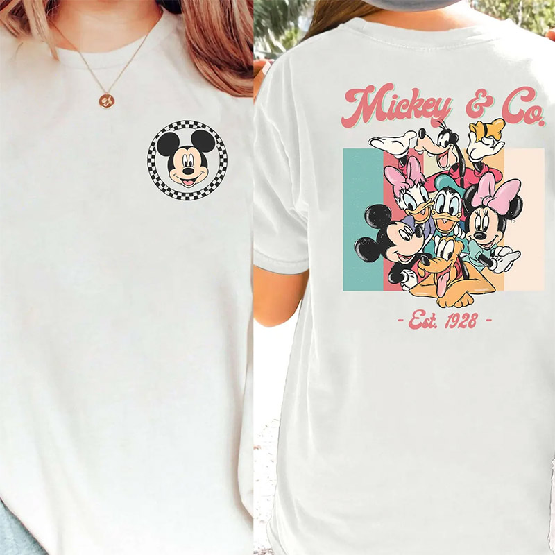 Custom Characters Mickey And Co Est 1928 Vintage Tee Custom Characters Mickey And Co Est 1928 Vintage Tee
