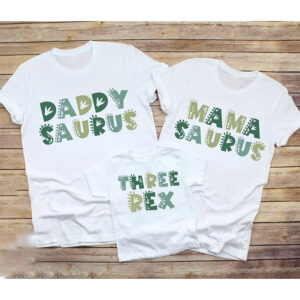 Custom Dinosaur Birthday Matching Family Shirts Custom Dinosaur Birthday Matching Family Shirts