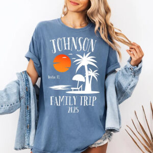 Custom Family Trip 2025 Beach Vacation Comfort Colors T-shirt Custom Family Trip 2025 Beach Vacation Comfort Colors T-shirt
