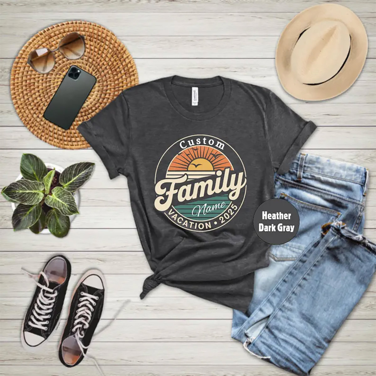 Custom Family Vacation 2025 Beach Sunset Comfort Colors T-shirt Custom Family Vacation 2025 Beach Sunset Comfort Colors T-shirt