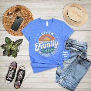 Custom Family Vacation 2025 Beach Sunset Comfort Colors T shirt 2