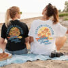 Custom Family Vacation 2025 Retro Sunset Back T-shirt