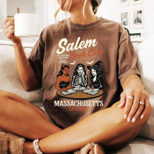 Customized Spooky Girl Salem Book Club Comfort Colors T shirt 2