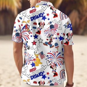 Disney Mickey And Friends 4th of July Fireworks Hawaiian Shirt 2