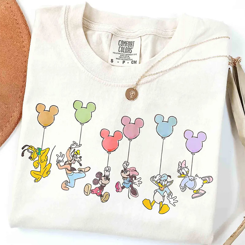 Disney Mickey And Friends Balloon Comfort Color Tee Disney Mickey And Friends Balloon Comfort Color Tee