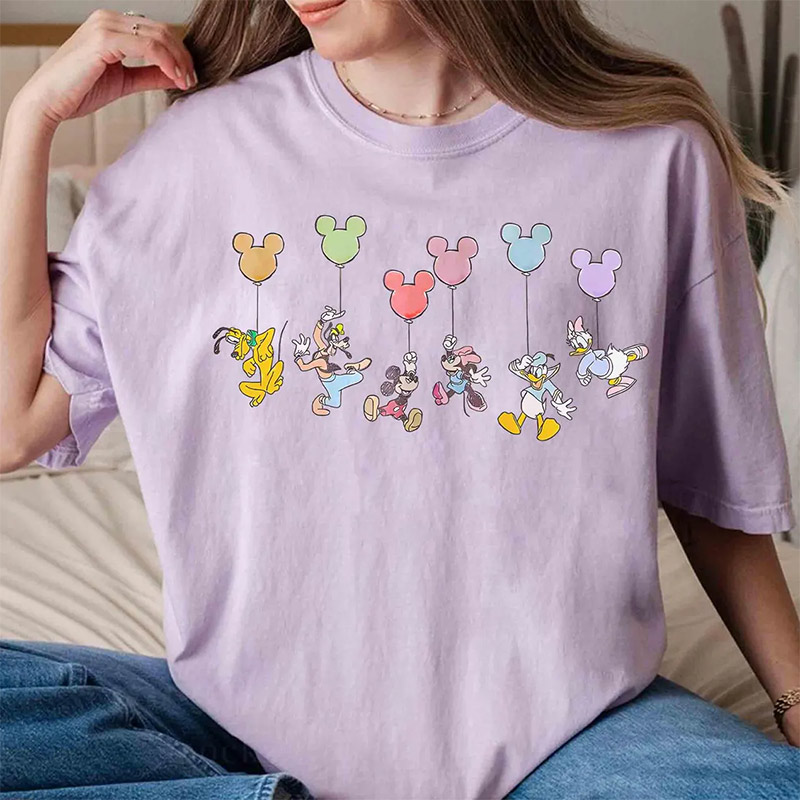 Disney Mickey And Friends Balloon Comfort Color Tee Disney Mickey And Friends Balloon Comfort Color Tee