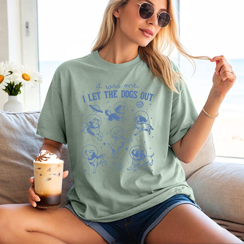 Dogs in Space, Funny Dog Comfort Color Tee Dogs in Space, Funny Dog Comfort Color Tee