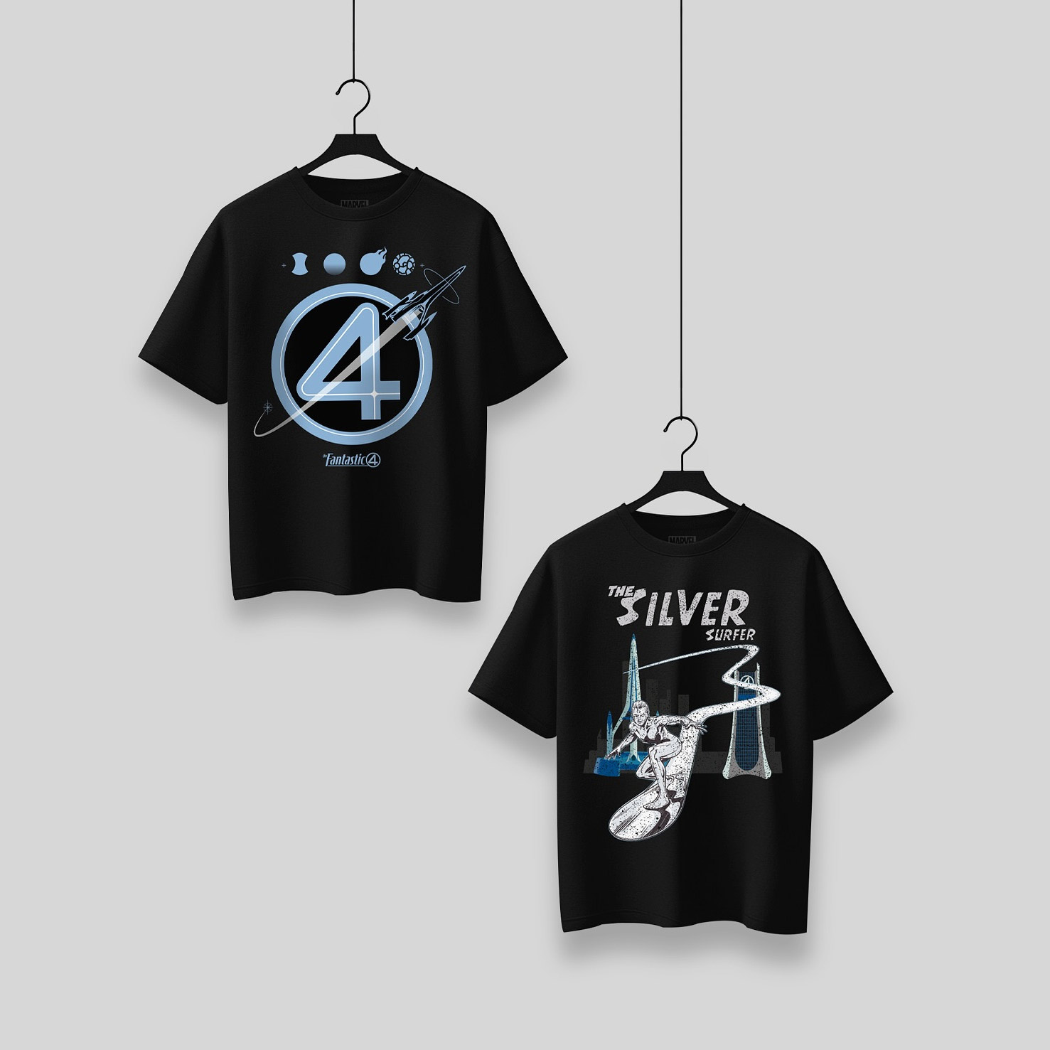 Fantastic 4 The Silver Surfer Vintage 2-sided T-shirt Fantastic 4 The Silver Surfer Vintage 2-sided T-shirt