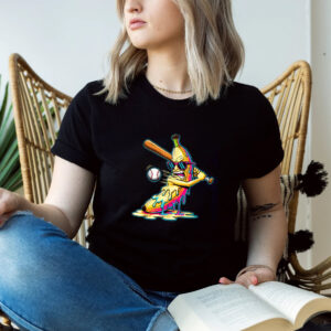 Funny Banana Swinging Baseball T shirt 1