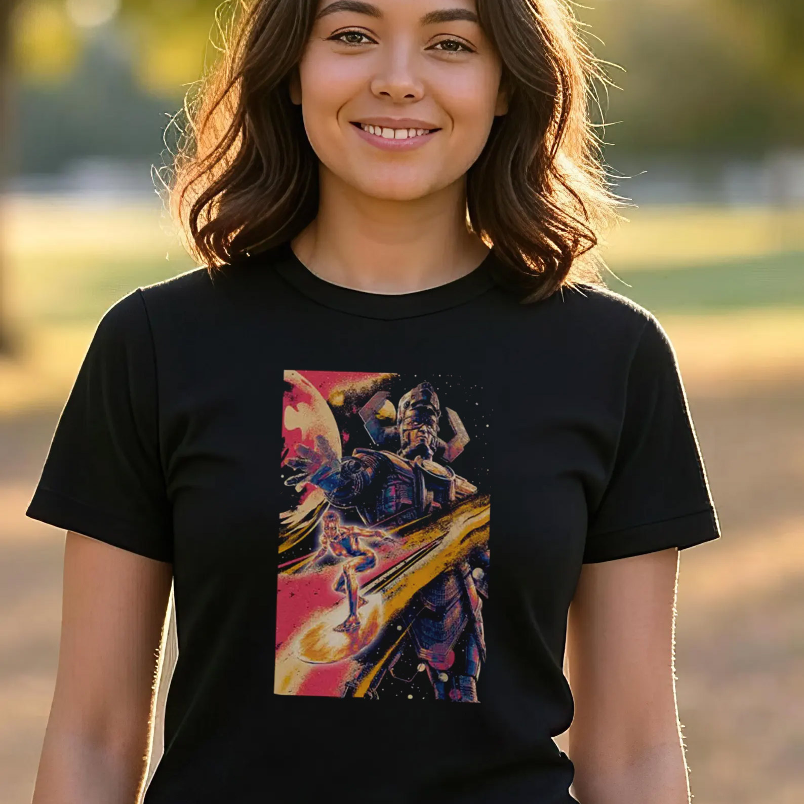Galactus And Silver Surfer The Fantastic 4 Comic T-shirt Galactus And Silver Surfer The Fantastic 4 Comic T-shirt