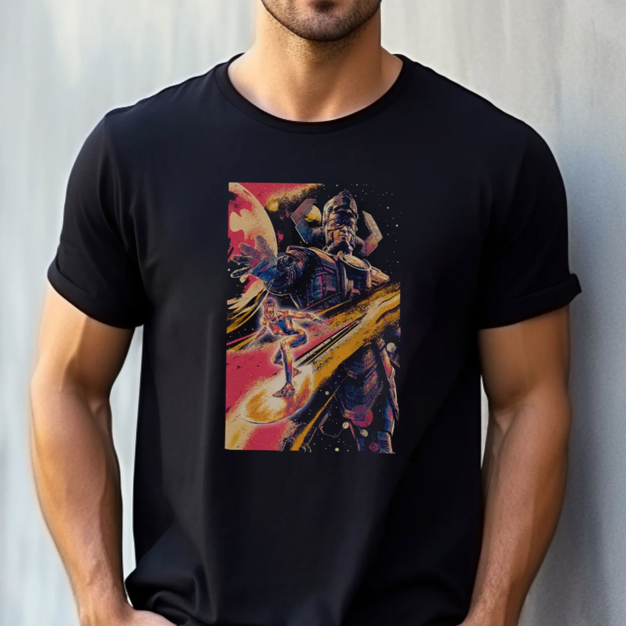 Galactus And Silver Surfer The Fantastic 4 Comic T-shirt Galactus And Silver Surfer The Fantastic 4 Comic T-shirt