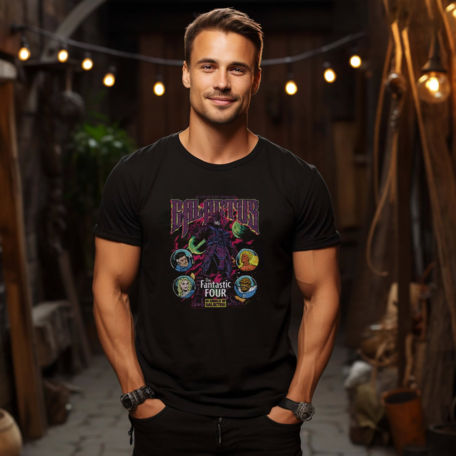 Galactus Marvel The Fantastic Four First Steps Comic Style T-shirt Galactus Marvel The Fantastic Four First Steps Comic Style T-shirt