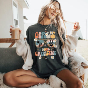 Girls Gone Cruising Girls Vacation Retro Comfort Colors T shirt 3