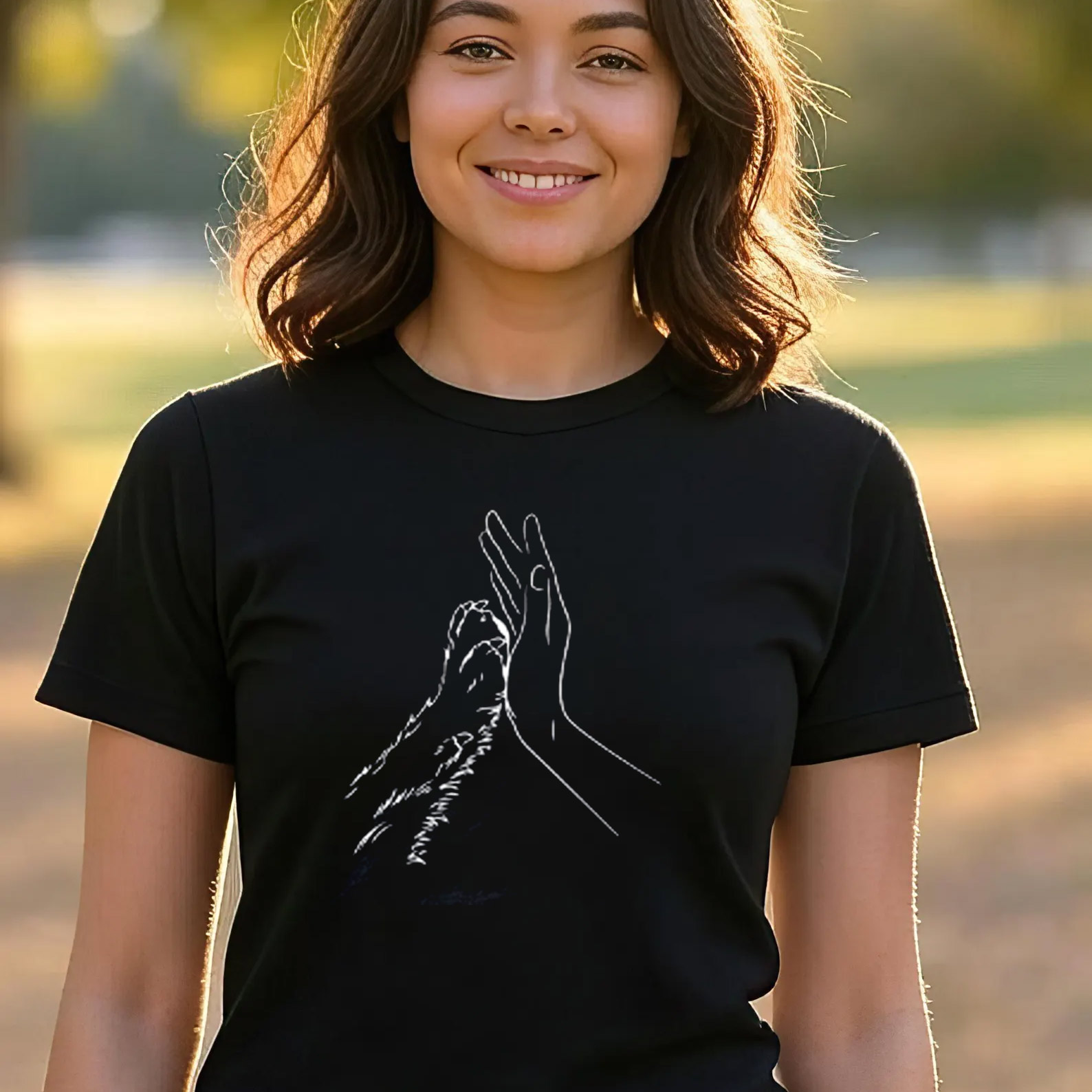 Human Hand And Paw Pet Lover Shirt Human Hand And Paw Pet Lover Shirt