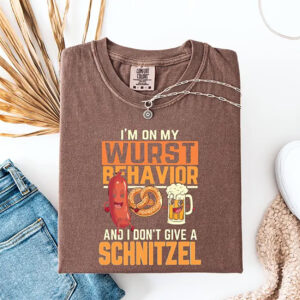 I Don’t Give A Schnitzel Funny Germania Oktoberfest Comfort Colors T-shirt