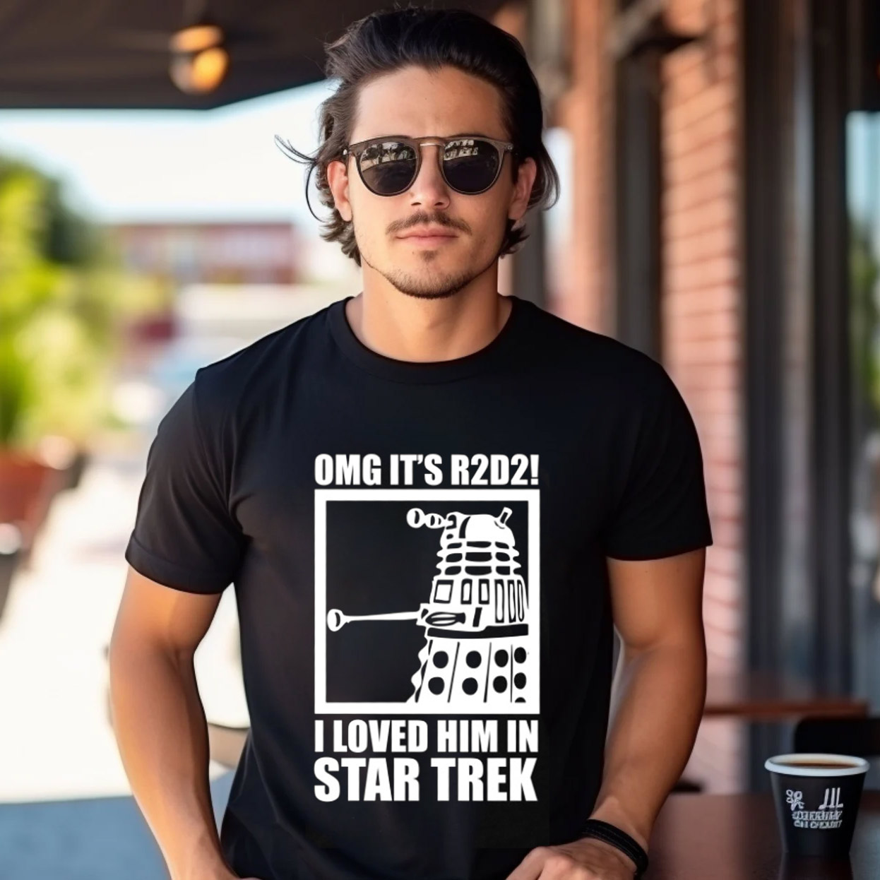 I Love Him On Star Trek R2D2 Funny Star Wars Tee I Love Him On Star Trek R2D2 Funny Star Wars Tee