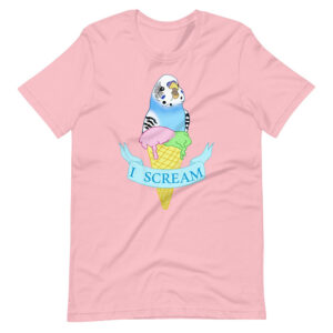 I Scream Blue Budgerigar Funny Ice Cream Shirt I Scream Blue Budgerigar Funny Ice Cream Shirt