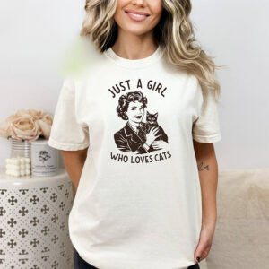 International Cat Day Just A Girl Who Loves Cats Shirt 1