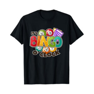 It's Bingo O' Clock Vintage Bingo Caller T shirt 3