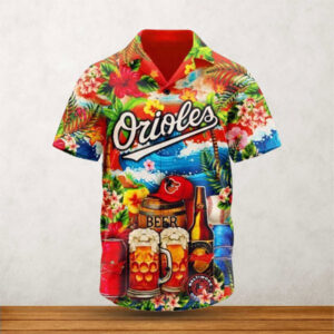 MLB Baltimore Orioles Summer Beer Hawaiian Shirt 1
