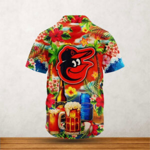 MLB Baltimore Orioles Summer Beer Hawaiian Shirt MLB Baltimore Orioles Summer Beer Hawaiian Shirt