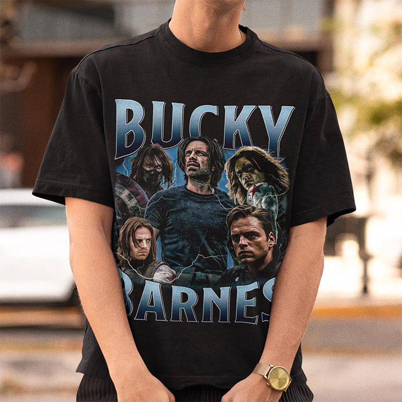 Marvel Bucky Barnes Graphic Vintage 90s T-shirt Marvel Bucky Barnes Graphic Vintage 90s T-shirt