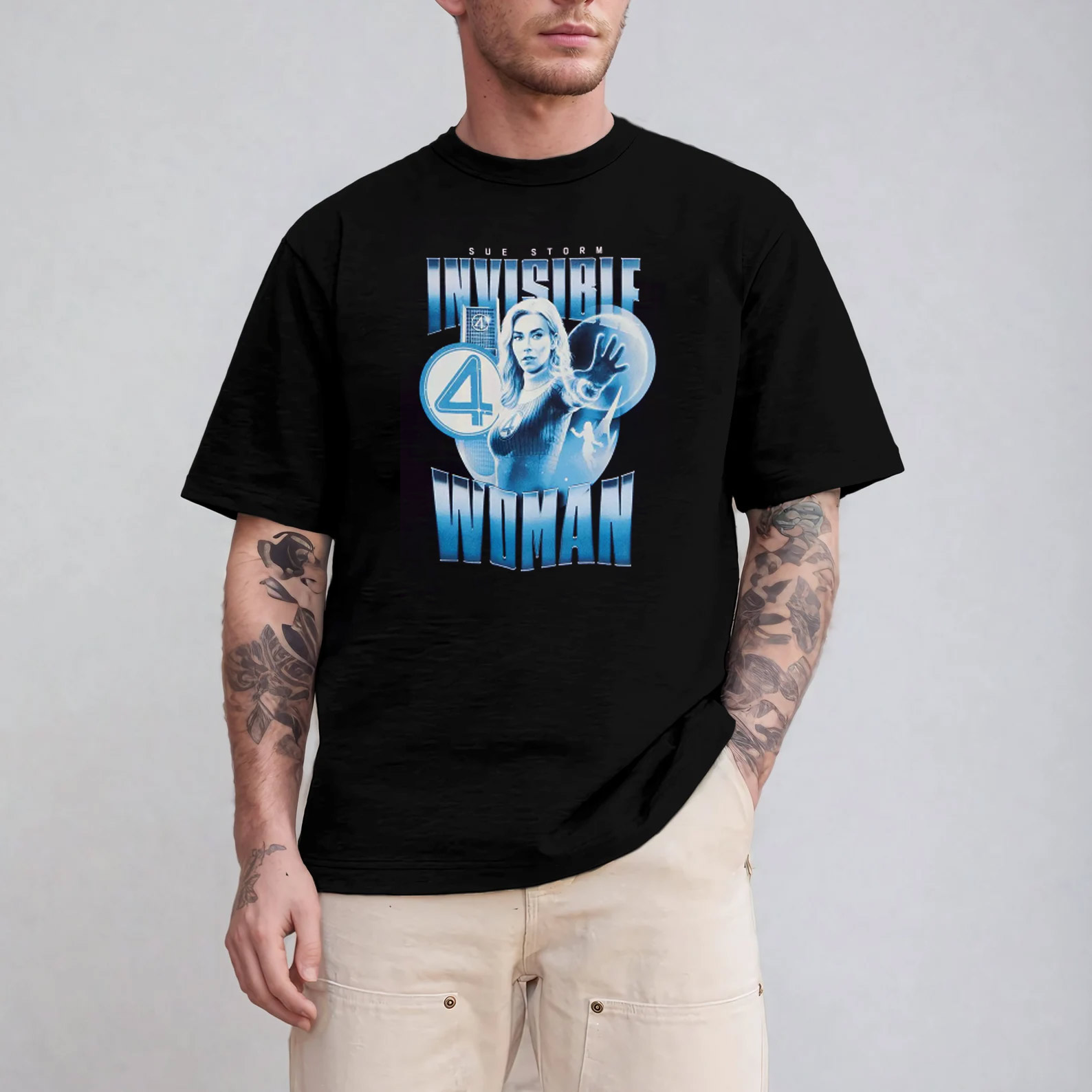 Marvel The Fantastic 4 Invisible Woman Sue Storm T-shirt Marvel The Fantastic 4 Invisible Woman Sue Storm T-shirt