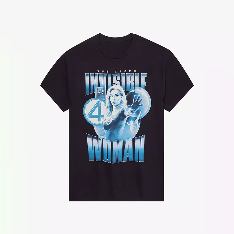 Marvel The Fantastic 4 Invisible Woman Sue Storm T-shirt Marvel The Fantastic 4 Invisible Woman Sue Storm T-shirt