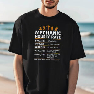 Mechanic Hourly Rate Mechanics T shirt