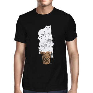 Melting Cat ice cream shirt 4