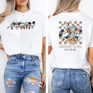 Mickey And Friends, Mickey & Co. est. 1928 2 sided T shirt