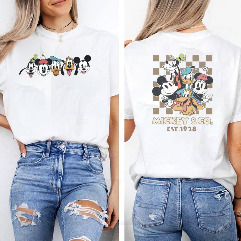 Mickey And Friends, Mickey & Co. est. 1928 2-sided T-shirt Mickey And Friends, Mickey & Co. est. 1928 2-sided T-shirt