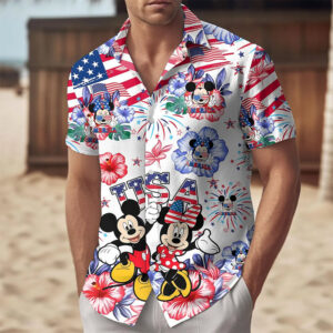 Mickey And Minnie 4th of July Celebration Hawaiian Shirt 2