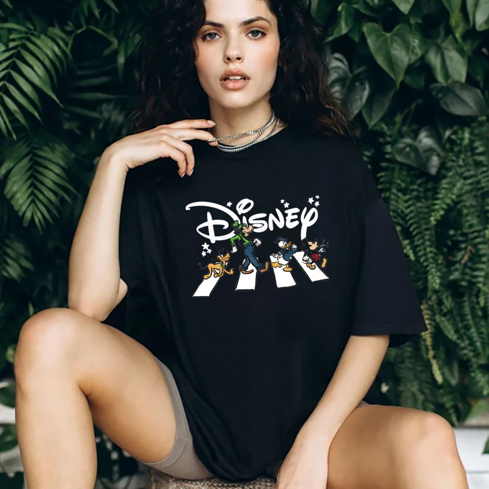 Mickey And Friends Abbey Road Comfort Colors T-shirt Mickey And Friends Abbey Road Comfort Colors T-shirt