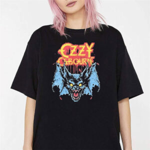 Original Ozzy Osbourne Merch Glowing Eyes Bat 2025 Shirt 1