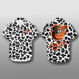 Orioles Baseball Cow Pattern Hawaii Shirt