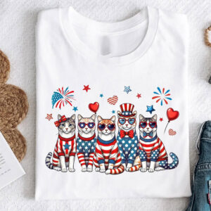 Patriotic Cat Funny Cat Lover Tee 2