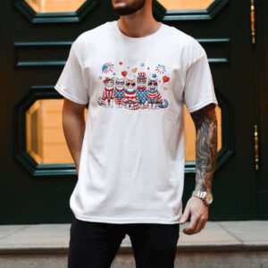 Patriotic Cat Funny Cat Lover Tee
