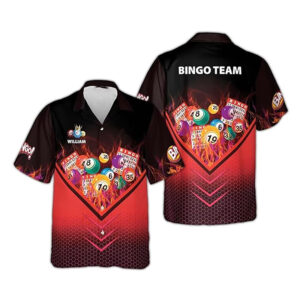 Personalized Bingo Team Bingo Players Hawaiian Shirt No. 4 Personalized Bingo Team Bingo Players Hawaiian Shirt No. 4