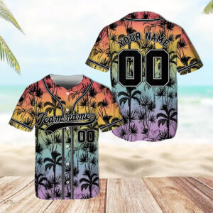 Personalized Tropical Summer Vacation Baseball Jersey No. 1 Personalized Tropical Summer Vacation Baseball Jersey No. 1