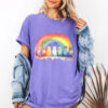 Pride Rainbow Cat Funny Pride Comfort Colors Tee