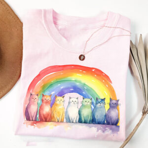 Pride Rainbow Cat Funny Pride Comfort Colors Tee Pride Rainbow Cat Funny Pride Comfort Colors Tee